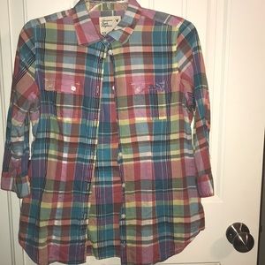 American Eagle Plaid Button Down